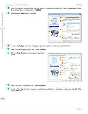 Page 682
Selecttheprinterinthedialogbox,andthendisplaytheprinterdriverdialogbox.(See"AccessingthePrinter
DriverDialogBoxfromApplications .")
