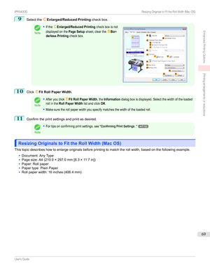 Page 699
SelecttheCEnlarged/Reduced Printing checkbox.
Note
