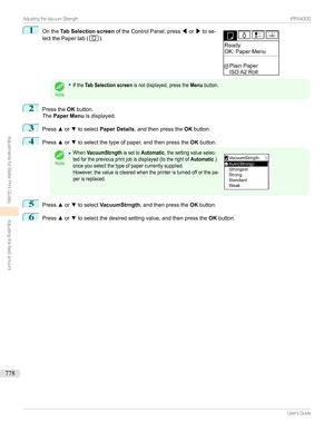 Page 7781
Onthe Tab Selection screen oftheControlPanel,press /