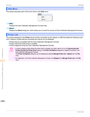 Page 820Help MenuHelp Menu
Thissectiondescribeseachofthemenuitemsinthe Helpmenu.
