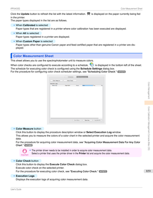 Page 859ClicktheUpdatebuttontorefreshthelistwiththelatestinformation.isdisplayedonthepapercurrentlybeingfed
intheprinter.
Thepapertypesdisplayedinthelistareasfollows.
