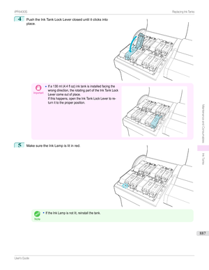 Page 8874
PushtheInkTankLockLevercloseduntilitclicksinto
place.Important
