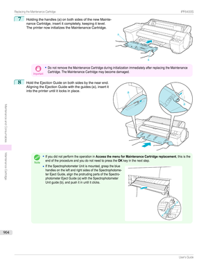 Page 9047
Holdingthehandles(a)onbothsidesofthenewMainte-
nanceCartridge,insertitcompletely,keepingitlevel.
TheprinternowinitializestheMaintenanceCartridge.Important
