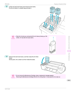 Page 9252
Lifttheinktanklockleversandremoveallinktanks.
Puttheinktanksinaplasticbagandsealit.Important
