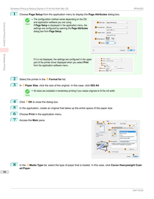 Page 961
ChoosePage Setup fromtheapplicationmenutodisplaythe Page Attributesdialogbox.
Note
