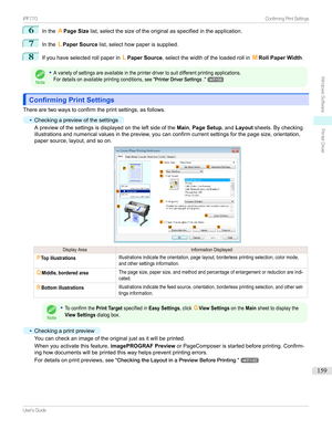 Page 1596
IntheAPage Size list,selectthesizeoftheoriginalasspecifiedintheapplication.
7
IntheLPaper Source list,selecthowpaperissupplied.
8
Ifyouhaveselectedrollpaperin LPaper Source ,selectthewidthoftheloadedrollin MRoll Paper Width .
Note
