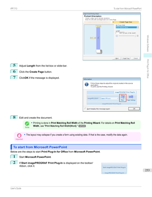 Page 2535
AdjustLength fromthelist-boxorslide-bar.
6
Clickthe Create Page button.
7

Click OKifthemessageisdisplayed.
8
Editandcreatethedocument.
Note
