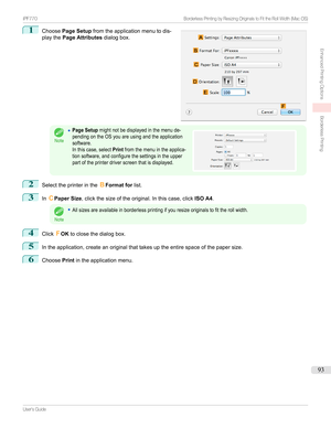 Page 931
Choose Page Setup fromtheapplicationmenutodis-
playthe Page Attributes dialogbox.Note
