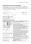 Page 123123
Customizing Functions and Onscreen Displays
Customizing Functions and Onscreen Displays
Customize the camera to match your shooting style and needs. Use the [wOther Functions]  > [Custom 
Function] setting to adjust how some of the camera’s  controls and functions operate in   mode. Similarly, 
use the [ £LCD/VF Setup]  > [Custom Display 1] or [Custom Display  2] setting to customize the onscreen 
displays that appear on the screen during recording. You can save these preferences along with other...