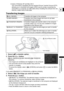 Page 111
111
External Connections
Connecting to a Computer
E
Users of Windows XP and Mac OS X:
Your camcorder is equipped with the standard Picture Transfer Protocol (PTP) 
allowing you to download still images (JPEG only) by simply connecting the 
camcorder to a computer via USB cable without installing the software from the 
DIGITAL VIDEO SOLUTION DISK.
Transferring Images
1. Select ( ) a transfer option.
2. Press the   button.
[ ALL IMAGES] [ NEW IMAGES] [ TRANSFER 
ORDERS]:
• The images are transferred and...