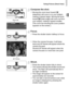 Page 25Taking Pictures (Smart Auto)
25
Compose the shot.
zMoving the zoom lever toward i 
(telephoto) will zoom in on your subject, 
making it appear larger. Moving the lever 
toward j (wide angle) will zoom out from 
your subject, making it appear smaller. 
(The zoom bar showing the zoom position 
appears on the screen.)
Focus.
zPress the shutter button halfway to focus.
XWhen the camera focuses, it will beep 
twice and AF frames will appear where the 
camera focused.
Several AF frames will appear when the...