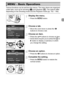 Page 4545
Various functions can be set from the menus. The menu items are organized 
under tabs, such as for shooting (4) and playback ( 1). The options differ 
depending on the Shooting mode and the Playback mode (pp. 192 – 196).
Display the menu.
zPress the n  button.
Choose a tab.
zMove the zoom lever or press the  qr 
buttons to choose a tab.
Choose an item.
zPress the op  buttons to choose an item.zSome items require you to press the  m or 
r  button to display a submenu in which 
you change the setting....