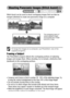 Page 8482
Shooting Panoramic Images (Stitch Assist)
Stitch Assist can be used to shoot overlapping images that can later be 
merged (stitched) to create one panoramic image on a computer.
To merge the images on a computer, use PhotoStitch, one of the 
supplied programs.
Framing a Subject
The PhotoStitch program detects the overlapping portions of adjoining 
images and merges them. When shooting, try to include a distinctive item 
(landmark) in the overlapping portions.
 Compose each frame so that it overlaps...