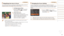 Page 5454
Still Images
Magnifying the Area in Focus
You can check the focus by pressing the shutter button halfway, which will 
enlarge the portion of the image in focus in the AF frame.
1	 Configure	the	setting.
zzPress the  button, choose [AF-
Point Zoom] on the [4] tab, and then 
choose [On] (=
  22).
2	 Check	the	focus.
zzIn [Face AiAF] AF mode, the face 
detected as the main subject is magnified 
when the shutter button is pressed 
halfway. In [Center] AF mode, the AF 
frame in the center is magnified.
•...