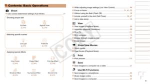 Page 55
1
2
3
4
5
6
7
8
9
Cover 
Preliminary Notes and 
Legal Information
Contents: Basic 
Operations
Advanced Guide
Camera Basics
Smart Auto 
Mode
Other Shooting 
Modes
Playback Mode
Wi-Fi Functions
Setting Menu
Accessories
Appendix
Index
Basic Guide
P Mode
zzWhile adjusting image settings (Live View Control) ............................. 44
zzFocus on faces ......................................................................... 31, 43, 55
zzWithout	using	the	flash	(Flash	Off)...