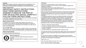 Page 11811 8
Before Use
Basic Guide
Advanced Guide
Camera Basics
Auto Mode
Other Shooting 
Modes
P Mode
Playback Mode
Setting Menu
Accessories
Appendix
Index
Before Use
Basic Guide
Advanced Guide
Camera Basics
Auto Mode
Other Shooting 
Modes
P Mode
Playback Mode
Setting Menu
Accessories
Appendix
Index
FCC Notice
(Digital Camera, Model PC2054, PC2053, PC2048 systems)
 
 
   
      
•	•	•	 
•	
  
  
 
 
 
 
 
 
   