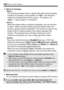 Page 208208
3 Menu Function Settings
 Silent LV shooting• Mode 1The shooting operation noise is qui eter than with normal shooting. 
Continuous shooting is also possible. At < o>, the maximum 
continuous shooting speed will be  approx. 12 shots/sec. At 
< K >, it will be approx. 14 shots/sec.
• Mode 2When the shutter button is pressed completely, only one shot will 
be taken. While you keep holding down the shutter button, the 
camera operation will be suspended.  Then when you return to the 
shutter button’s...