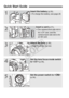 Page 1616
Quick Start Guide
1
Insert the battery (p.30).
 To charge the battery, see page 28.
2
Insert a card (p.31).
 The camera-front side slot is 
for a CF card, and the 
camera-back side slot is for 
an SD card.
3
Attach the lens (p.39).
  Align it with the red dot.
4
Set the lens focus mode switch 
to  
(p.39).
5
Set the power switch to  
(p.34).
COPY  