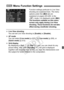 Page 203203
Function settings particular to Live View 
shooting are explained here. The menu 
options under the [ z4] tab are 
explained on pages 203-206. In the 
< A > mode, it is displayed under [z 2].
The functions settable on this menu 
screen only apply during Live View 
shooting. These functions do not take 
effect during viewfinder shooting.
  Live View shooting
You can set Live View shooting to [ Enable] or [Disable].
  AF mode
You can select [ Live mode] (p.207), [u Live mode ] (p.208), or 
[Quick mode...