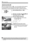 Page 220220
k Shooting Movies
When the shooting mode is , you can manually set the aperture 
for movie shooting. The ISO speed and shutter speed will be set 
automatically to suit the brightness and obtain a standard exposure.
1Set the Mode Dial to < f>.
2Set the Live View shooting/Movie 
shooting switch to < k>.
3Set the desired aperture.
 While looking at the LCD monitor, 
turn the < 6> dial.
4 Focus and shoot the movie.
 The procedure is the same as steps 3 
and 4 for “Autoexposure Shooting” 
(p.218)....