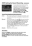 Page 234234
You can shoot movies while recording 
sound with the built-in monaural 
microphone or a commercially-available 
stereo microphone. You can also freely 
adjust the sound-recording level.
Set the sound recording with [z4: 
Sound recording ]. In the  mode, 
this setting is displayed in [ z2].
[Auto] : The sound-recording level is  adjusted automatically. Auto 
level control will operate automat ically in response to the 
sound level.
[Manual ] : For advanced users. You c an adjust the sound recording...