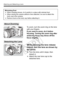 Page 4040
Attaching and Detaching a Lens
To zoom, turn the zoom ring on the lens 
with your fingers.
If you want to zoom, do it before 
focusing. Turning the zoom ring after 
achieving focus may throw off the 
focus slightly.
While pressing the lens release 
button, turn the lens as shown by 
the arrow.
 Turn the lens until it stops, then 
detach it.
  Attach the rear lens cap to the 
detached lens.
About Zooming
Minimizing Dust
 When changing lenses, do it quic kly in a place with minimal dust.
  When storing...