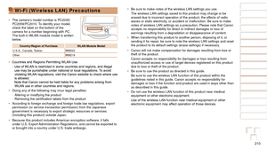 Page 210210
1
2
3
4
5
6
7
8
9
10
Cover 
Before Use
Common Camera 
Operations
Advanced Guide
Camera Basics
Auto Mode / 
Hybrid Auto Mode
Other Shooting 
Modes
Tv, Av, M, C1, 
and C2 Mode
Playback Mode
Wi-Fi Functions
Setting Menu
Accessories
Appendix
Index
Basic Guide
P Mode
•	 Be sure to make notes of the wireless LAN settings you use.
The wireless LAN settings saved to this product may change or be 
erased due to incorrect operation of the product, the effects of radio 
waves or static electricity, or accident...