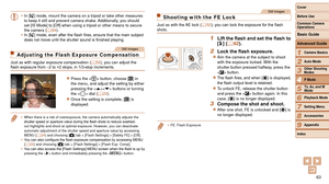 Page 6363
1
2
3
4
5
6
7
8
9
Cover 
Before Use
Common Camera 
Operations
Advanced Guide
Camera Basics
Auto Mode
Other Shooting 
Modes
P Mode
Playback Mode
Setting Menu
Accessories
Appendix
Index
Basic Guide
Tv, Av, and M 
Mode
•	 In [Z] mode, mount the camera on a tripod or take other measures 
to keep it still and prevent camera shake. Additionally, you should 
set [IS Mode] to [Off] when using a tripod or other means to secure 
the camera (=
  64).
•	 In [Z]	mode,	even	after	the	flash	fires,	ensure	that	the...