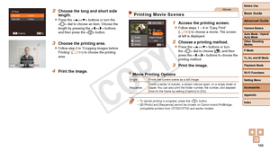 Page 166Before Use
Basic Guide
Advanced Guide
Camera Basics
Auto Mode / Hybrid 
Auto Mode
Other Shooting 
Modes
P Mode
Tv, Av, and M Mode
Playback Mode
Wi-Fi Functions
Setting Menu
Accessories
Appendix
Index
166
Before Use
Basic Guide
Advanced Guide
Camera Basics
Auto Mode / Hybrid 
Auto Mode
Other Shooting 
Modes
P Mode
Tv, Av, and M Mode
Playback Mode
Wi-Fi Functions
Setting Menu
Accessories
Appendix
Index
2 Choose the long and short side 
length.
zzPress the  buttons or turn the 
 dial to choose an item....