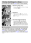 Page 126
126
Grouped images taken in   mode (p. 80) can also be viewed individually.
Choose an image group.
zPress the  qr buttons to choose an image 
that displays  .
Choose .
zAfter pressing the  m button, press the 
op  buttons to choose  , then press the 
m  button again.
View each image in the group.
zIf you press the  qr buttons only the 
images in the group will be displayed.
zAfter pressing the  m button, press the 
op  buttons to choose  , then press the 
m  button again to cancel group playback....