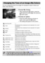 Page 9292
You can change the tone of an image, for example to sepia or black and 
white, when shooting.
Choose My Colors.
zAfter pressing the m button, press the 
op buttons to choose  , then press the 
m button again.
Choose an option.
zPress the op buttons to choose an 
option, then press the m button.
XThe setting will appear on the screen.
Changing the Tone of an Image (My Colors)
My Colors Off —
VividEmphasizes the contrast and color saturation for a vivid 
impression.
NeutralTones down the contrast and...