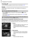 Page 96Changing the AF Frame Mode
96
Tracking AF
You can choose the subject you want to focus on and shoot (p. 97).
Center
The AF frame is locked to the center. This is effective for focusing on a 
specific point.
Changing the Composition with the Focus Lock
While you keep the shutter button pressed halfway, the focus and exposure 
are locked. You can now recompose and shoot. This is called Focus Lock.
Focus.
zCenter the subject you want in focus, and 
press the shutter button halfway.
zConfirm that the AF...