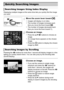 Page 114114
Displaying multiple images at the same time lets you quickly find the image 
you want.
Move the zoom lever toward g.
XImages will display in an index.zThe number of images increases each 
time you move the lever toward  g.
zThe number of images decreases each 
time you move the lever toward k.
Choose an image.
zPress the opqr  buttons to choose an 
image.
XAn orange frame appears on the chosen 
image.
zPress the  m button to display the chosen 
image by itself.
Pressing the  qr buttons for more than...