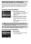 Page 154154
When you choose images on a memory card to use in Photobooks (max. 
998 images) and use the included software to transfer them to a computer, 
the chosen images will be copied into a dedicated folder. This function is 
useful for ordering Photobooks online and for printing Photobooks on a 
printer.
Choose [Photobook Set-up].
zPress the m button to choose [Photobook 
Set-up] in the 1  tab, then press the 
n  button.
Complete the selection method.
zPress the op  buttons to choose a 
selection method,...