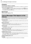 Page 180List of Messages That Appear on the Screen
180
Computer
Cannot transfer images to a computer.It may be possible to solve the problem when the camera is connected to a computer via 
cable by reducing the transfer speed.
•After pressing the  1 button to enter Playback mode, press and hold the n  button 
and the  o and  m buttons together. In the screen that appears, press the  qr buttons 
to choose [B], then press the  m button.
Eye-Fi Card
Cannot transfer images (p. 175).
If error messages appear on the...