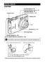 Page 1816Front View 
* When carrying the camera by the strap, be careful not to swing the camera 
or catch it on other items.
DIGITAL IXUS 30
AF-assist Beam (p. 48)
Red-Eye Reduction Lamp (p. 65)
Self-timer Lamp (p. 76)
Flash (p. 64)
Lens
Microphone (p. 112)
Wrist Strap Mount
Viewfinder Window (p. 45)
DIGITAL Terminal (p. 134)
A/V OUT (Audio/Video OUT) Terminal (p. 140)Terminal Cover
The interface cable and AV cable cannot be connected simultaneously. 
Attaching the Wrist Strap*How to Open the Terminal Cover...