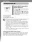 Page 3836
Basic Functions
Turning the Power On
To  Tu r n  t h e  P o w e r  O f f
Press the ON/OFF button again.
 If the “Card locked!” message appears right after the power is 
turned on, the SD card cannot record (p. 26).
 The Date/Time menu will appear the first time the camera power is 
turned on or whenever the built-in rechargeable lithium-ion battery 
charge is low. Reset the date and time when this occurs (p. 31).
 If the power saving function activates, press the ON/OFF button to 
restore power.
...