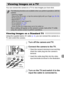 Page 133
133
You can connect the camera to a TV to view images you have shot.
Viewing Images on a Standard TV
Using the supplied stereo AV cable (p. 2), you can connect the camera to a 
TV and control the camera.
Turn off the camera and TV.
Connect the camera to the TV.
zOpen the camera’s terminal cover and fully 
insert the cable plug into the camera’s 
terminal.
zInsert the cable plug fully into the video 
input terminals as shown in the illustration.
Turn on the TV and switch it to the 
input the cable is...