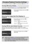 Page 176
176
You can adjust the settings in the 1 tab by pressing the  1 button  (p. 47).
Turning Off Active Display
You can turn off Active Display  (pp. 29, 127)  so that gently tapping the side 
of the camera or tilting the camera does not cause images to switch.
zChoose [Active Display], then touch  qr to 
choose [Off].
Choosing the Image that First Displays in 
Playback
zChoose [Resume], then touch  qr to 
choose an option.
Turning Off the Auto Rotate Function
When you play back images on the camera, images...