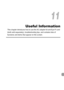 Page 177
177
Useful Information
This chapter introduces how to use the AC adapter kit and Eye-Fi card 
(both sold separately), troubleshooting tips, and contains lists of 
functions and items that appear on the screen.
11
 