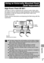 Page 111109
  Appendix
High-Power Flash HF-DC1
This flash is used to supplement the cameras built-in flash when 
the subject is too far away for proper illumination. Use the following 
procedures to affix the camera and High-Power Flash to the 
supporting bracket. 
Please read the instructions accompanying the flash along with this 
explanation. 
Using an Exter nally Mounted Flash 
(Sold Separately)
zThe flash charge time will lengthen as the battery charge 
gets weaker. Always set the power/mode switch to [OFF]...