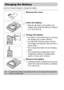 Page 1414
Use the included charger to charge the battery.
Remove the cover.
Insert the battery.
●Align the S marks on the battery and 
charger, then insert the battery by sliding it 
in   and down  .
Charge the battery.
●For CB-2LX: Flip out the plug   and plug 
the charger into a power outlet  .
●For CB-2LXE: Plug the power cord into 
the charger, then plug the other end into a 
power outlet.
XThe charge lamp lights red and charging 
starts.
●The charge lamp will light green when 
charging has finished....