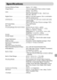 Page 157
157
Camera Effective Pixels. . . . . . . . . . . Approx. 12.1 million
Image Sensor  . . . . . . . . . . . . . . . . . . 1/2.3-inch type CCD (Total number of pixels: Approx. 12.4 million)
Lens . . . . . . . . . . . . . . . . . . . . . . . . . . 6.6 (W) – 33.0  (T) mm
35mm film equivalent: 37 (W) – 185 (T) mm
f/3.2 (W) – f/5.7 (T)
Digital Zoom. . . . . . . . . . . . . . . . . . . . Approx. 4.0x (Up to approx. 20x in combination  with the optical zoom)
LCD Monitor. . . . . . . . . . . . . . . . . . . ....