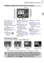 Page 45Information Displayed on the Screen
45
Playback (Detailed Information Display)
Switching the DisplayYou can change the display using the l button.
Print List (p. 126)
My Category (p. 118)
Shooting Mode
Shutter Speed
Exposure Compensation 
(p. 76)
White Balance (p. 75)
Histogram (p. 46)
Image Editing (pp. 122 –
125)
Compression (Image 
Quality) (p. 72),  
(Movies) (p. 98)
Recording Pixels (p. 72)
Battery Charge Indicator 
(p. 15)
Metering Modes (p. 87)
Folder Number - File 
Number (p. 134)
Displayed Image...