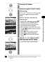 Page 133131
Customizing the Camera (My Camera Settings)
 The following cannot be registered as My Camera Settings.
-Movies
- Sounds recorded with the sound memo function (p. 99)
 The prior setting is erased when a new My Camera setting is added.
5Press the SET button.
6Select an image or record a sound.
Start-up Image
Use the   or   button to select the image 
you wish to register and press the SET 
button.
Start-up, Operation, Self-timer and 
Shutter Sounds
 Use the   or   button to select   
(Record) and...