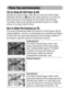 Page 150148
Photo Tips and Information
Tip for Using the Self-timer (p.68)
Normally the camera shakes a little when you press the shutter button. 
Setting the self-timer to   delays the shutter release for 2 seconds and 
allows the camera to stop shaking, thus preventing a blurred image. 
Even better results can be obtained by placing the camera on a stable 
surface or by using a tripod to shoot.
How to Adjust the Exposure (p.79)
This camera automatically adjusts the exposure to shoot images with the 
optimal...