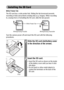 Page 2422
Installing the SD Card
Write Protect Tab
The SD card has a write protect tab. Sliding the tab downward prevents 
recording of data and protects existing data (e.g. images). When recording 
to, erasing from or formatting the SD card, slide the tab upward.
Turn the camera power off and insert the SD card with the following 
procedures.
1Slide the SD card slot/battery cover 
in the direction of the arrows.
2Insert the SD card.
 Insert the SD card as shown on the inside 
of the battery cover until you...