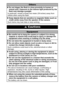 Page 119
Others
zDo not trigger the flash in close proximity to human or 
animal eyes. Exposure to the intense light produced by the 
flash may damage eyesight.
In particular, remain at least one meter (39 inches) away from 
infants when using the flash.
zKeep objects that are sensitive to magnetic fields (such as 
credit cards) away from the speaker of the camera.
Such items may lose data or stop working.
 Cautions
Equipment
zBe careful not to bang the camera or subject it to strong 
impacts or shocks that...