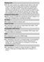 Page 114112
Naming error! 
zThe file name could not be created because there is a file with 
the same name as the folder that the camera is attempting to 
create, or the highest possible file number has already been 
reached. In the Set up menu, set the File Numbering option to 
[Auto Reset]; alternatively, save all the images you wish to retain 
onto a computer, then reformat the memory card. Please note 
that formatting will erase all the existing images and other data.
Change the battery pack. 
zBattery...