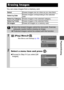 Page 91  Playback/Erasing
89
You can erase images from a memory card.
Erasing Images
SelectErases images one at a time as you view them.
Select by DateErases images corresponding to the selected 
date.
Select by CategoryErases images in the selected category.
Select by FolderErases images in the selected folder.
All ImagesErases all images on a memory card.
zNote that erased images cannot be recovered. Exercise 
adequate caution before erasing an image.
zProtected images cannot be erased with this function.
1...